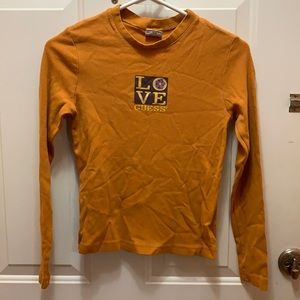 90’s Vintage Girls GUESS long sleeved LOVE tee L